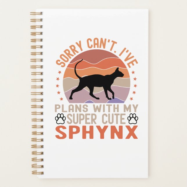 Agenda Tengo planes con mi gato Sphynx (Anverso)