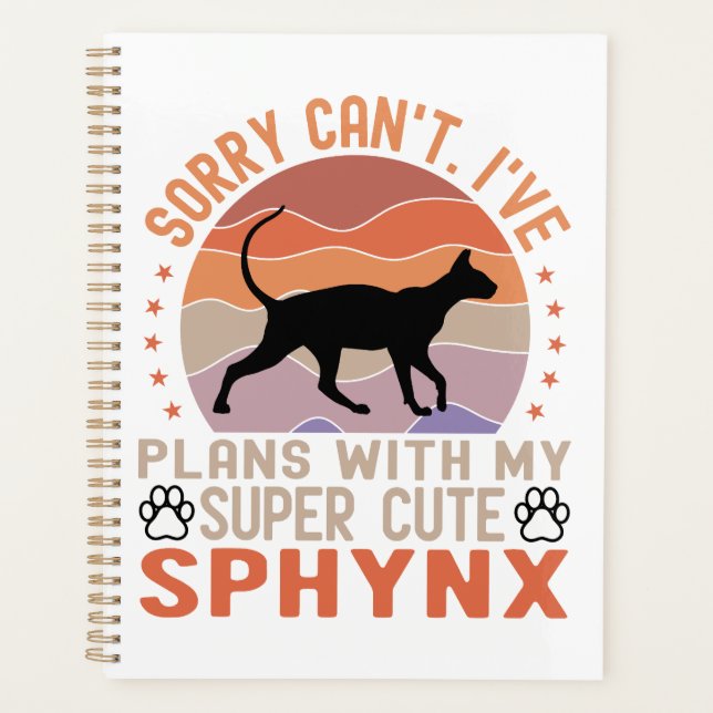 Agenda Tengo planes con mi gato Sphynx (Anverso)