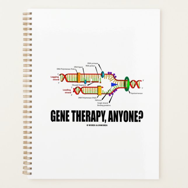 Agenda Terapia Genética, ¿Alguien? Humor geek de replicac (Anverso)