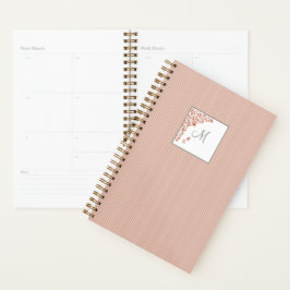 Agenda Terracota Mariposa Monograma de Raya Melocotón Pol
