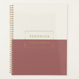 Agenda Terracota mensual/semanal moderno 2022  