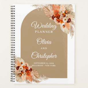 Agenda Terracotta pampas boda de arca de boho arca