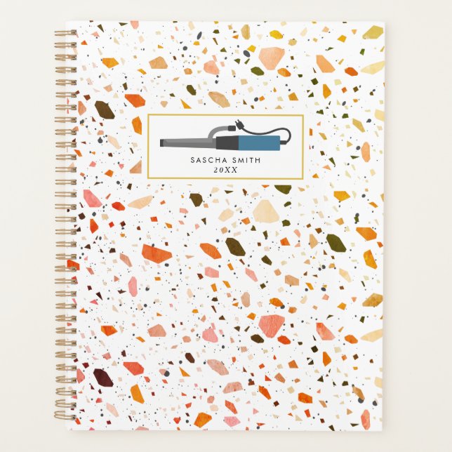 Agenda Terrazzo Curling Iron Cosmetólogo Salon Hair (Anverso)