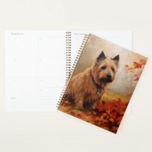 Agenda Terrier Australiano en otoño inspira caída de hoja