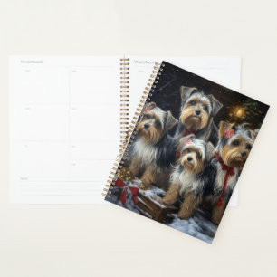 Agenda Terrier Biewer Nieve Trineo Decoración de Navidad