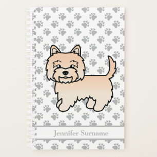 Agenda Terrier Cairn Crema Perro De Dibujos Animados Lind