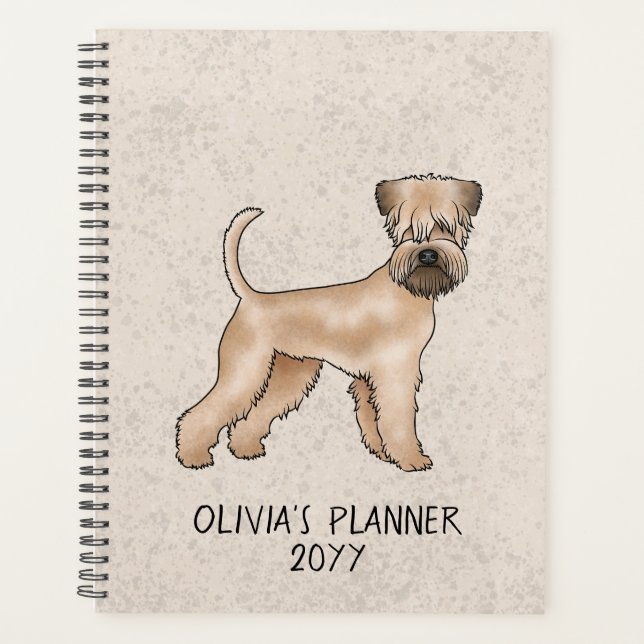 Agenda Terrier de trigo de capa suave sobre beige con tex (Anverso)