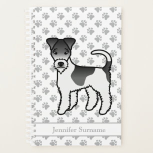 Agenda Terrier de zorro de alambre negro y blanco Perro l