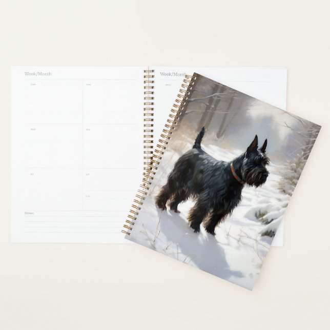 Agenda Terrier Escocés Deja que nieve Navidad (Demostración)