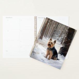 Agenda Terrier Sedoso Deja que nieve Navidad