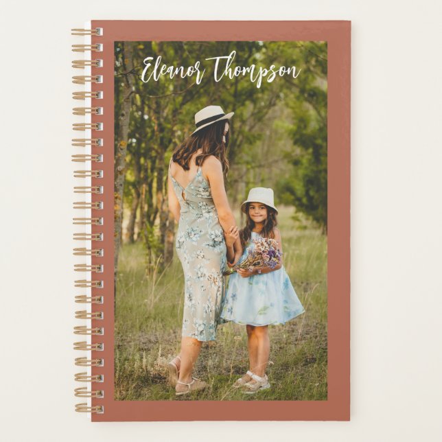 Agenda Text Overlay Name Terracotta Personalized Photo (Anverso)