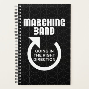 Agenda Texto blanco de banda de marchas de dirección dere