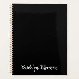 Agenda Texto de guión escrito en mano negra simple