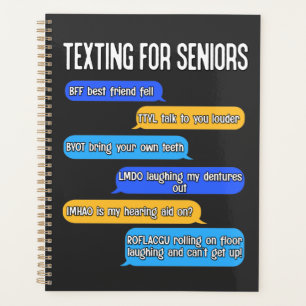 Agenda Texto para adultos mayores Gracioso Código de tex