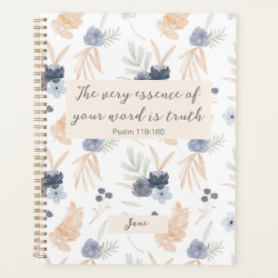 Agenda Texto personalizado JW 2023 año Salmo 119:160 flor