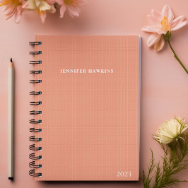 Agenda Textura de Apricot simple y limpia semanalmente pe