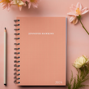 Agenda Textura de Apricot simple y limpia semanalmente pe