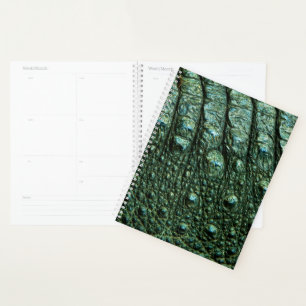 Agenda Textura de la piel del lagarto verde