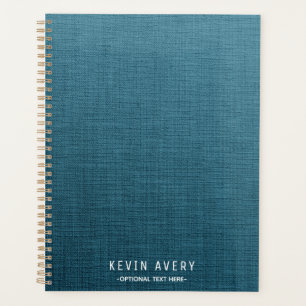 Agenda Textura de línea azul elegante y moderna