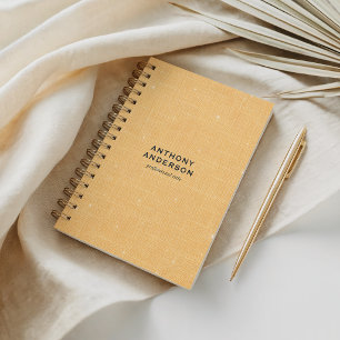 Agenda Textura de lino dorado con sutil brillo blanco