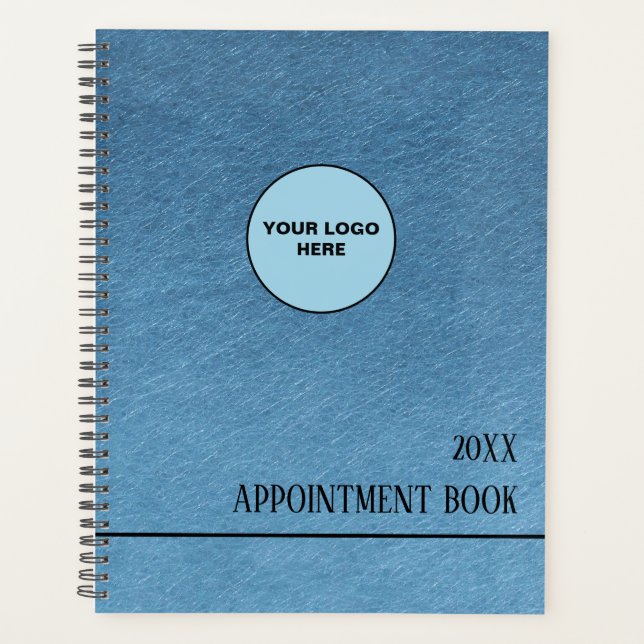 Agenda Textura de papel azul (Anverso)