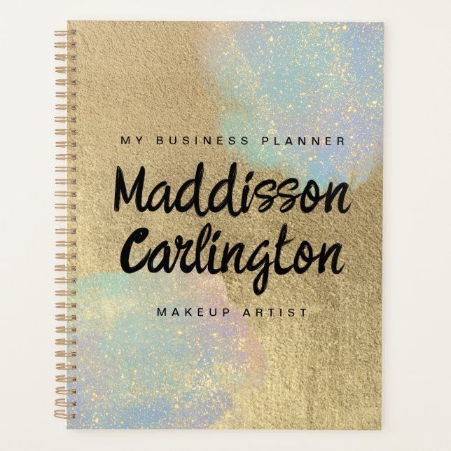 Agenda Textura De Purpurina Oro E Irlandés (Anverso)