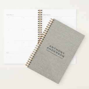 Agenda Textura de tela gris cálido