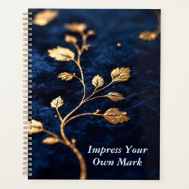Agenda Textura de terciopelo con relieve de lámina | Luxe