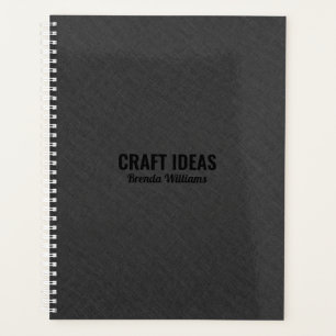 Agenda Textura gris oscuro de imitación de lino