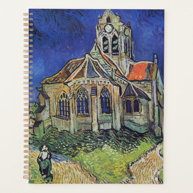 Agenda The Church at Auvers 1890 by Vincent van Gogh (Anverso)