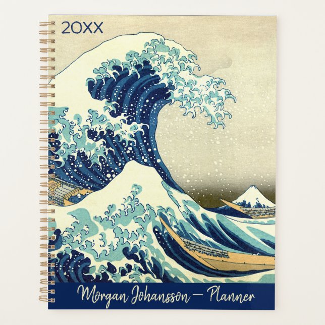 Agenda The Great Wave – Katsushika Hokusai – Custom Text  (Anverso)