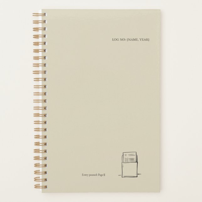 Agenda The Library Stamp Minimalist Book Lover Planner (Anverso)