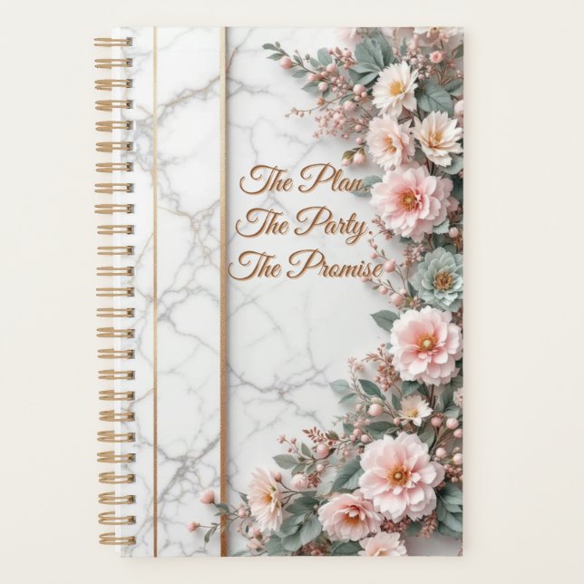 Agenda The Master Plan | Art Deco Gold Foil Wedding (Anverso)