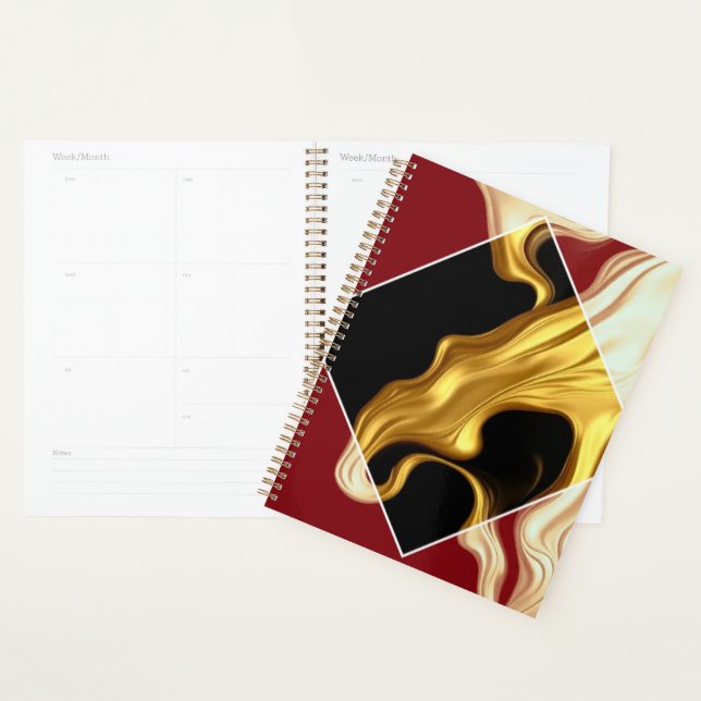 Agenda The Royal Flow Planner: Regal Crimson & Gold QR (Demostración)