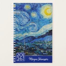 Agenda The Starry Night by Van Gogh | Custom Text 