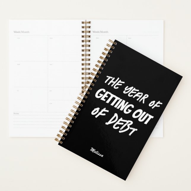 Agenda 'The Year Of Getting Out Of Debt' Customizable  (Demostración)