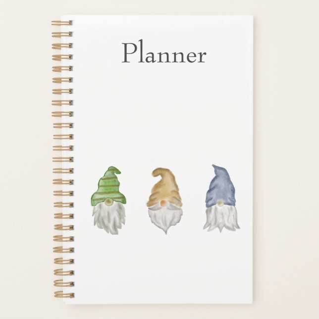 Agenda Three Gnomes Spiral Soft Cover Planner (Anverso)