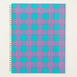 Agenda Thyroid Cancer Awareness Plaid Teal Ribbon