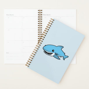 Agenda tiburón azul lindo