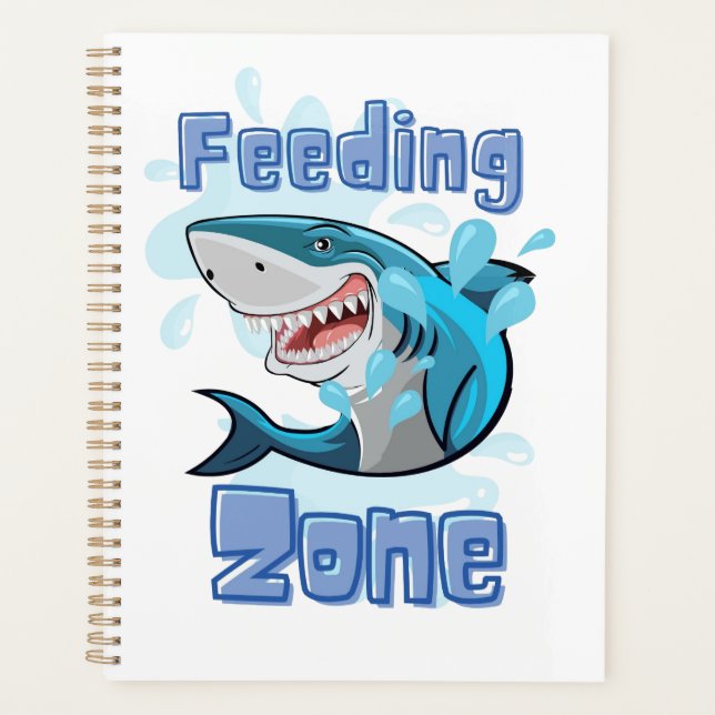 AGENDA TIBURÓN DE ZONA DE ALIMENTACIÓN , ESTILO DE CARICA (Anverso)