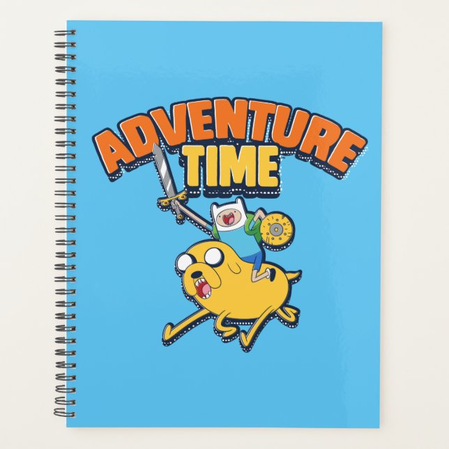 Agenda Tiempo de aventura | Finn Riding Jake (Anverso)
