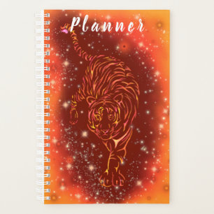 Agenda Tiger Planner Running At Galaxy Starry Night