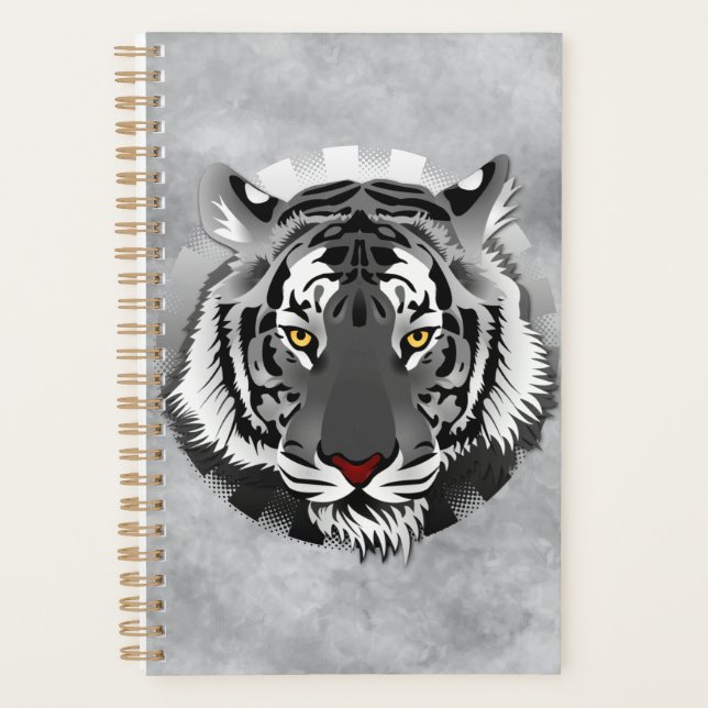 Agenda Tigre Blanco Y Negro (Anverso)
