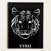 Tigre tribal blanco y negro