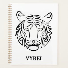 Agenda Tigre tribal blanco y negro