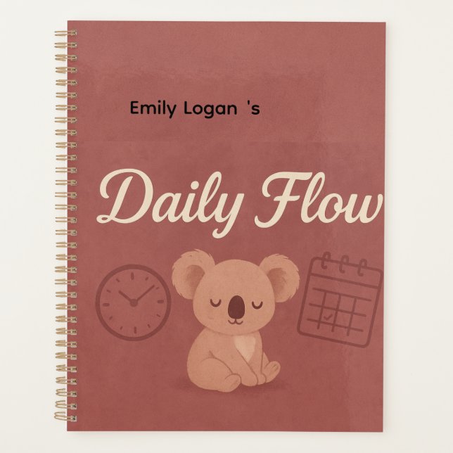 Agenda Time Management – Cute Koala Daily (Anverso)