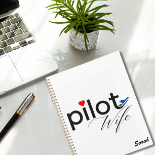 Agenda Tipografía de esposas piloto y avión simple, Minim