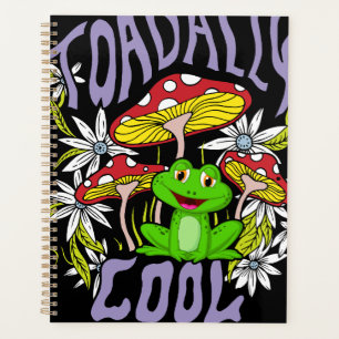 Agenda Tipografía de flores y ranas coloridas de Guay