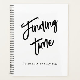 Agenda Tipografía de letra negrita en negro y blanco con 