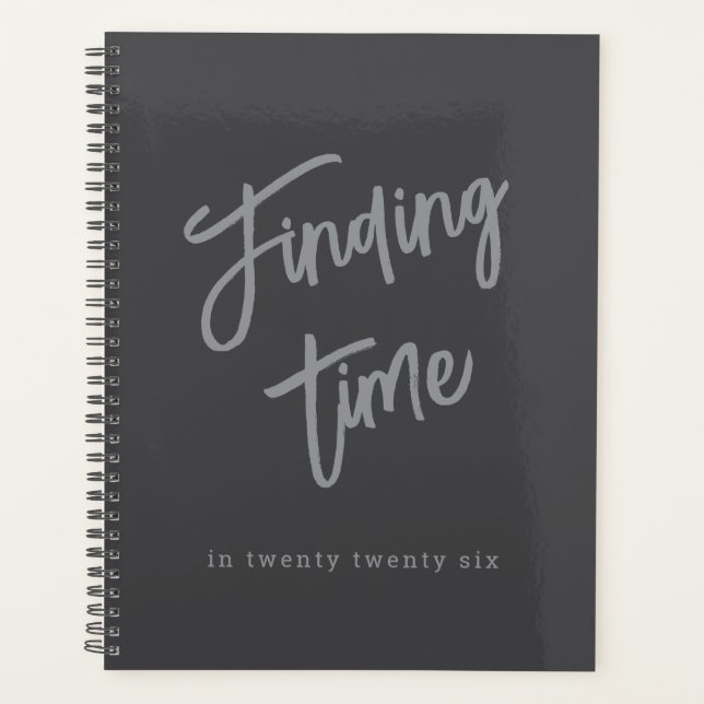 Agenda Tipografía de letra negrita gris personalizada (Anverso)